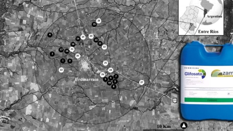 La contaminación por glifosato en Entre Ríos es de las más altas del mundo