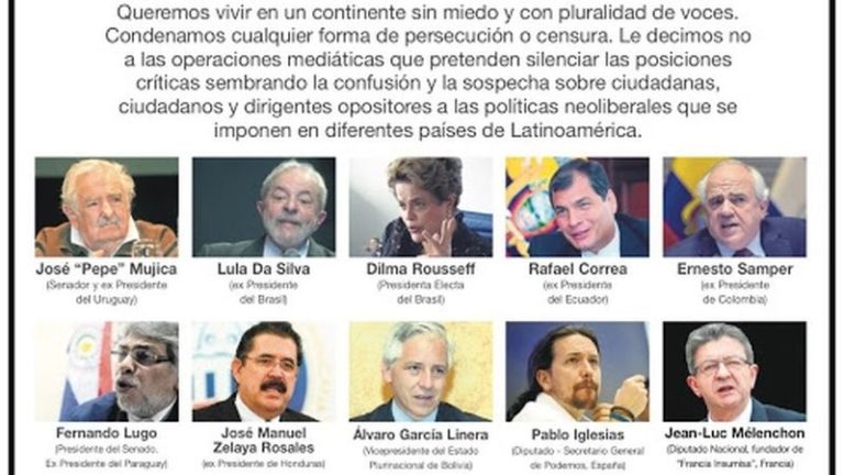 Expresidentes repudiaron la persecusión a Santa María