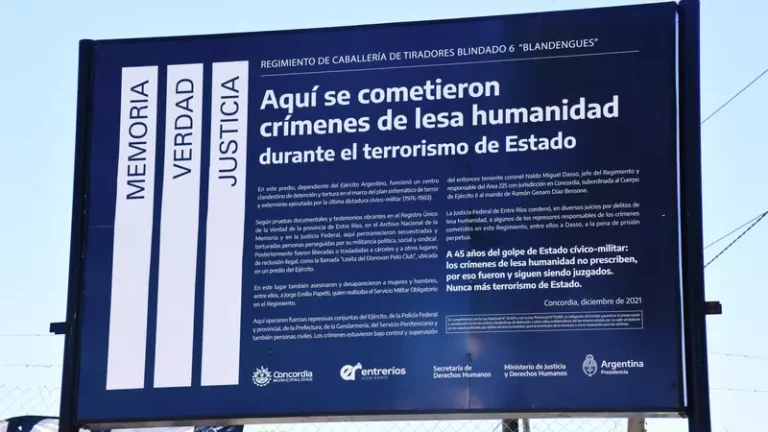 Señalizaron como Sitio de Memoria al Regimiento de Concordia