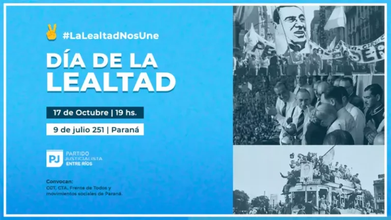 El PJ y los trabajadores convocan a conmemorar el 17 en Paraná y Oro Verde