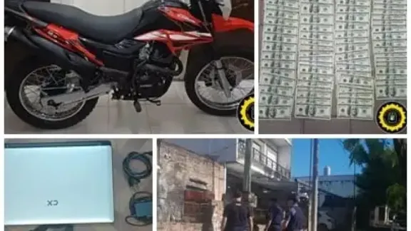 Recuperan dólares y una moto en un operativo policial en Paraná